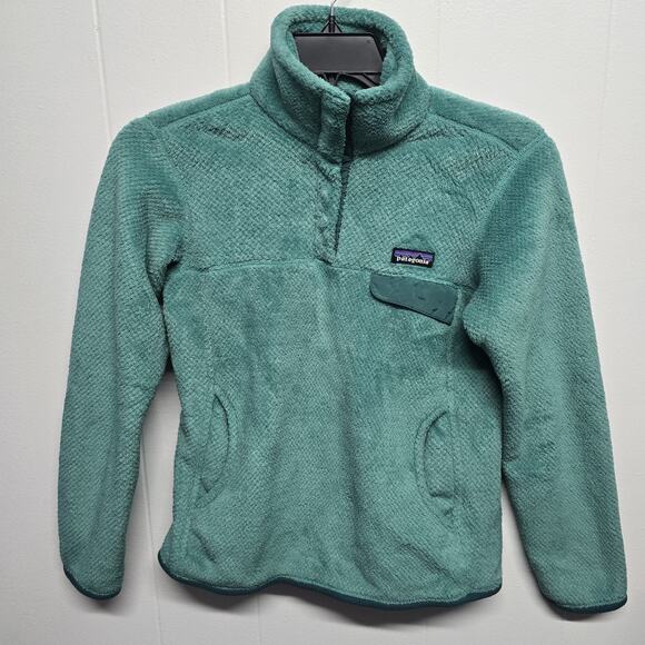 Patagonia Women's Re-Tool Snap-T Pullover Jacket Small Green Outdoor‎ Fleece - Picture 1 of 11